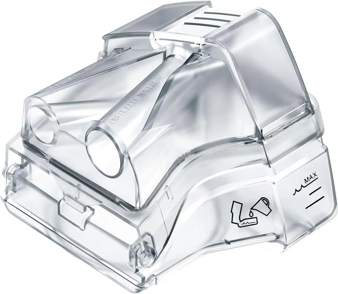 Water chamber adapter for ResMed AirSense10 and AirCurve10 series machines, respiratory assist device