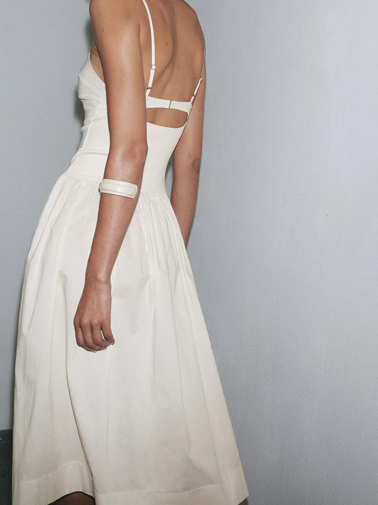 

Summer New Women's Midi Dr round Ne Svel Silk Gauze Gown Par Wear Color Faionable And Ele