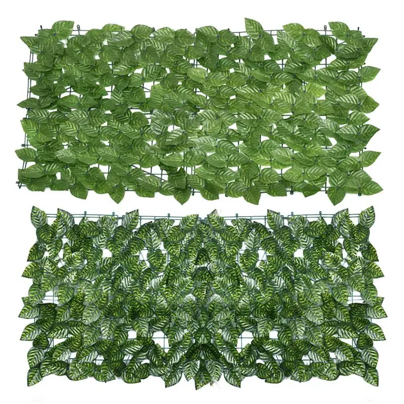 Artificial Leaf Privacy Fence Screen Expandable Faux Privacy Fence Willow Wooden Home Artificial Garden Fence For Courtyards