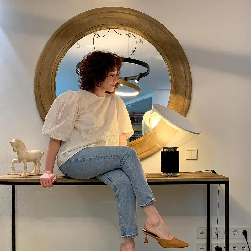 

Artpad Designer Classic Table Lamp LED Flos Glass Radar Design Modern Floor Light for Bedroom Living Room Office Decoration