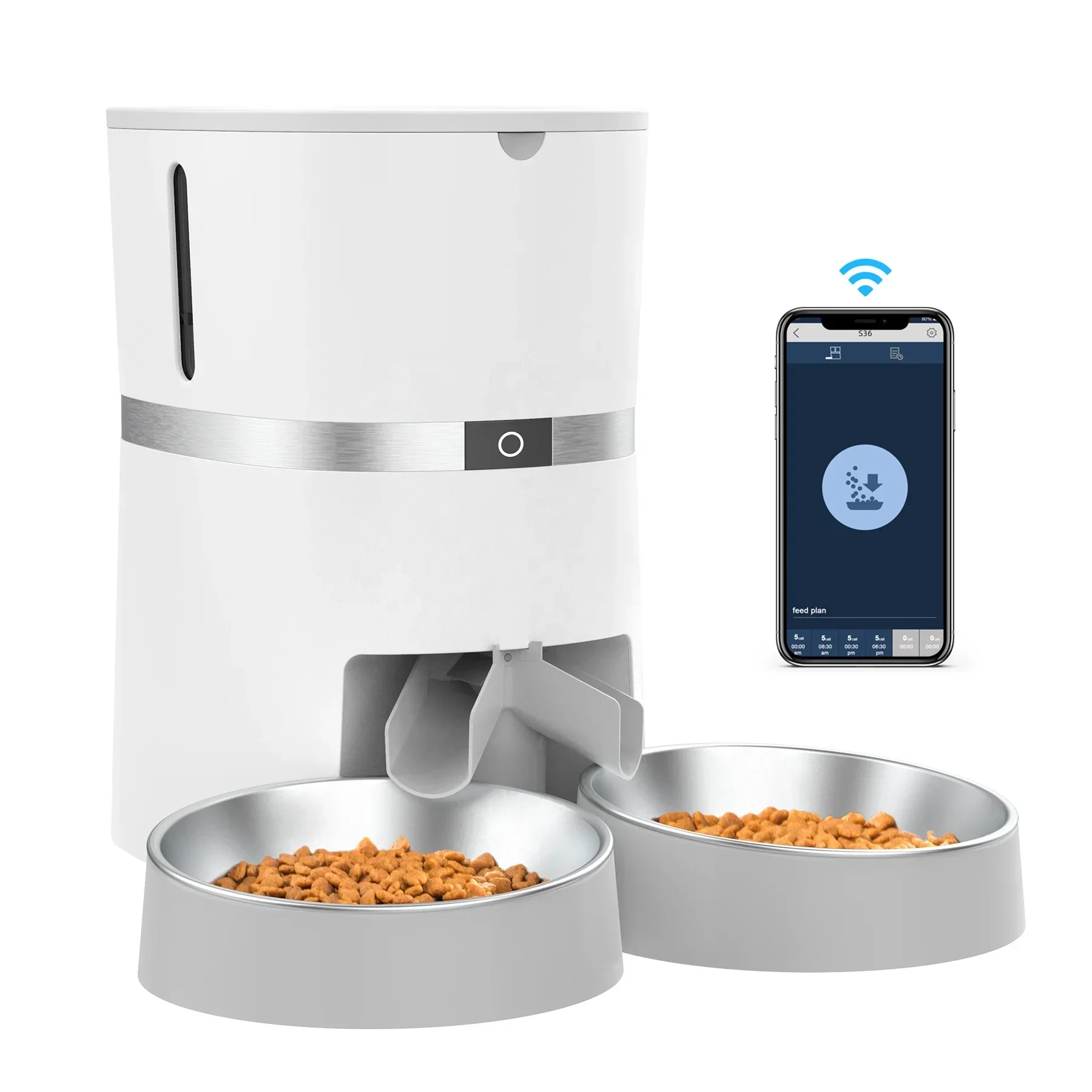 Automatic Animal Pet Smart Auto Feeder For Dogs Cats Pet Food Feeder With WIFI