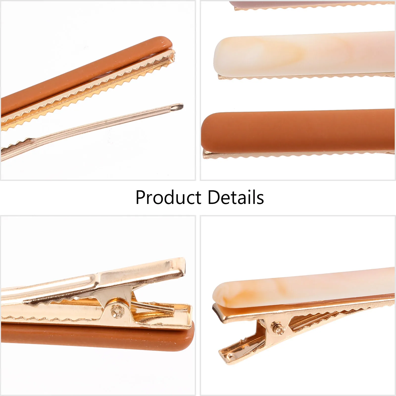 

6Pcs Simple Duckbill Hair Clip Alloy Hairpins for Hair Decoration Bangs Clips Side Clips Fashion Accessories Duckbill Clip