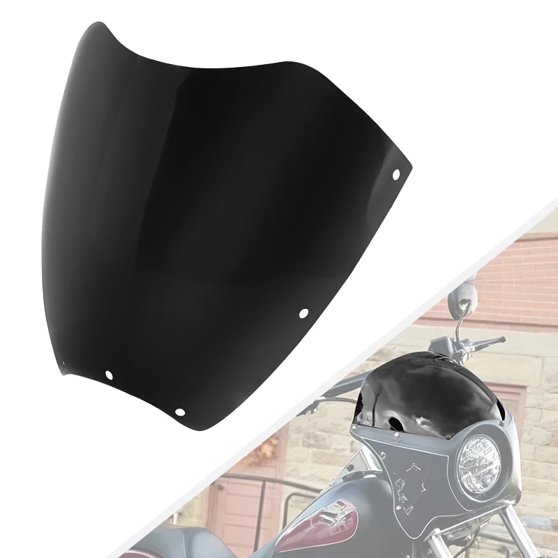 Motorcycle Odometer Visor Front Wind Windshield Windscreen For Harley Cafe Racer Sporster Dyna Softail FXST FLST 2006-2017