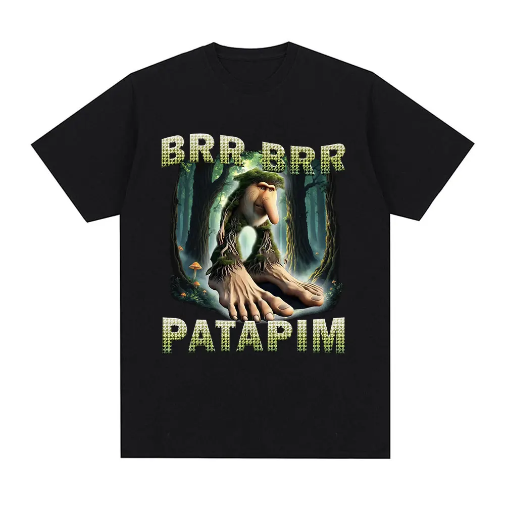 Brr Brr Patapim T Shirt Funny Italian Brainrot Humor Meme T-shirts Men Women Clothing Fashion Style T Shirts Cotton T Shirt Tops