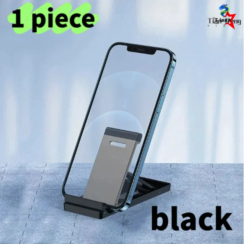 For Ultra Slim Card Style Aluminum Foldable Kickstand Lightweight Desktop Mount Compatible With Smartphone & Tablet