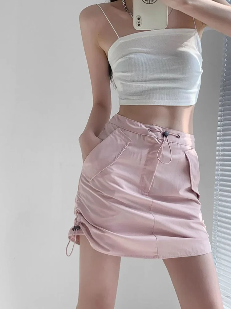 Woman Skirt Wrap Tight Skirts for Women Gyaru Cargo Y2k Vintage Modest Premium Luxury Elegant Streetwear Stylish A Line Harajuku