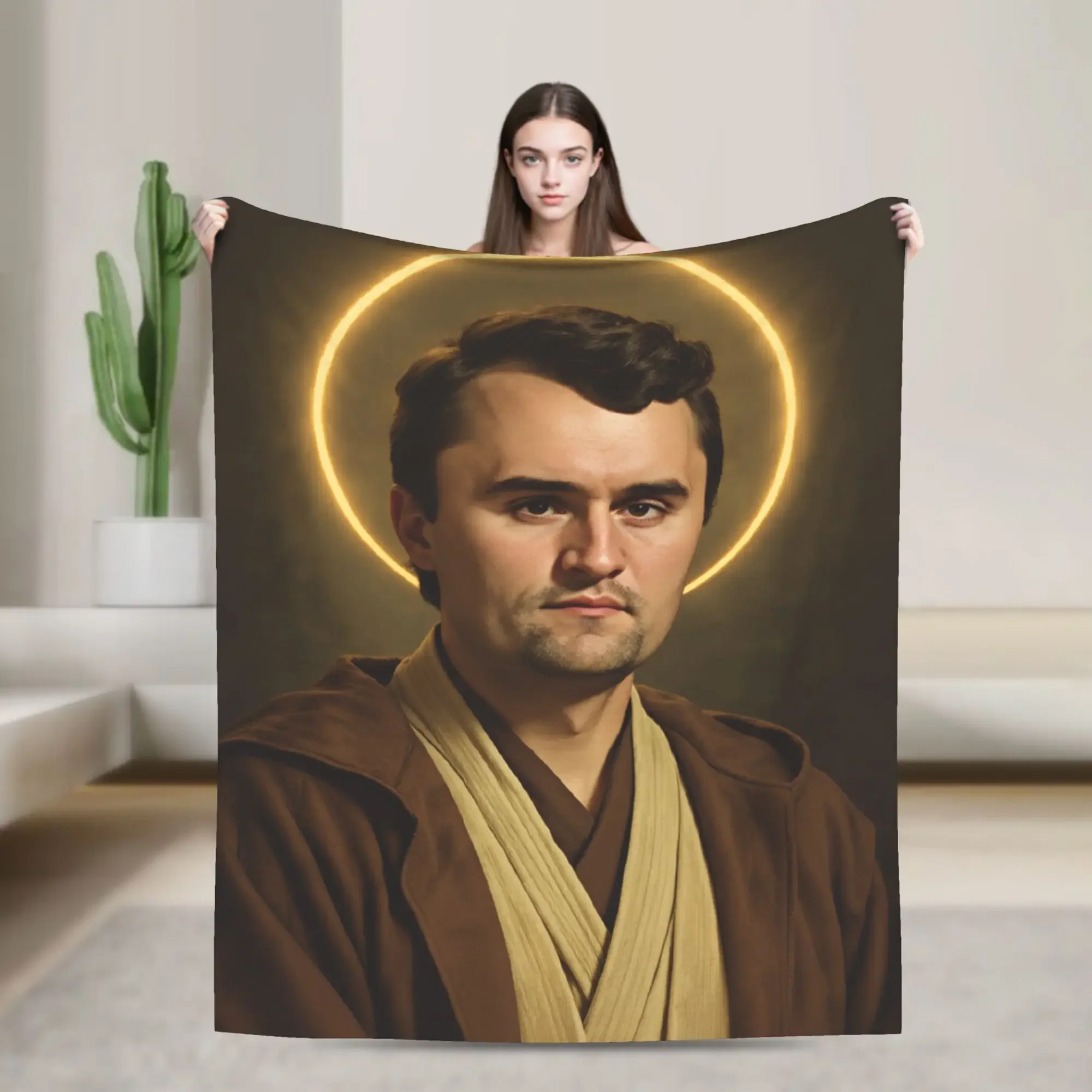 Charlie Kirk Angelic Advocate  Plush Blankets Kids Adult  Flannel Throw Blanket For Couch Bed Warm Design Quality Bedspread
