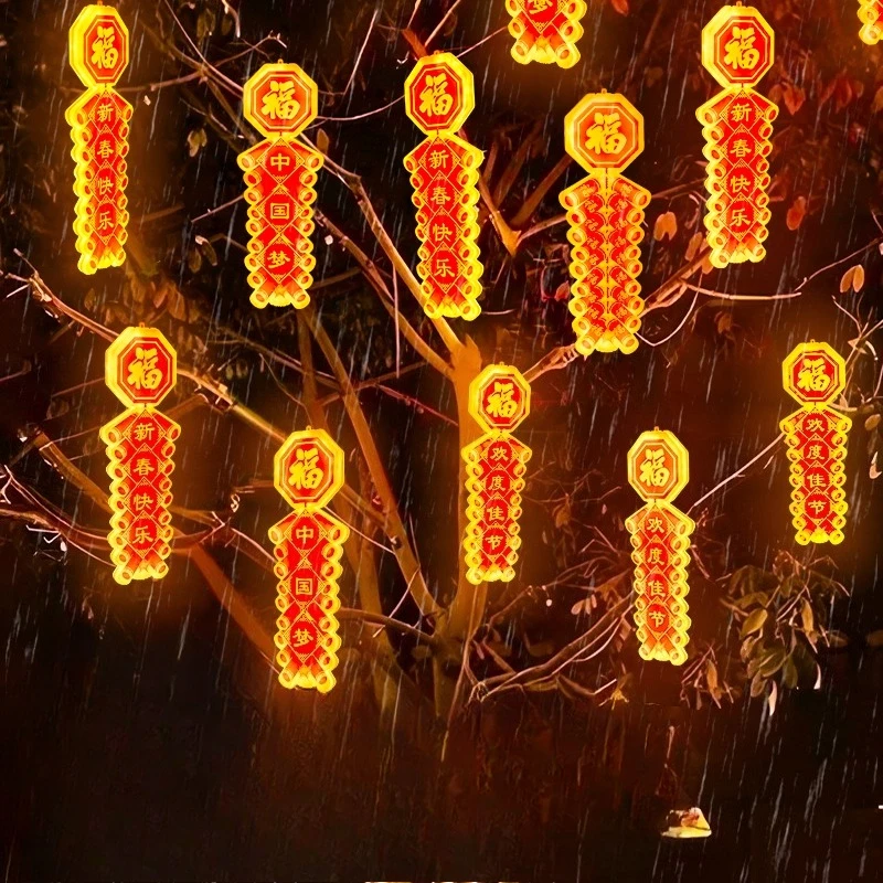 New Year Decoration LED Light Emitting Firecracker Pendant