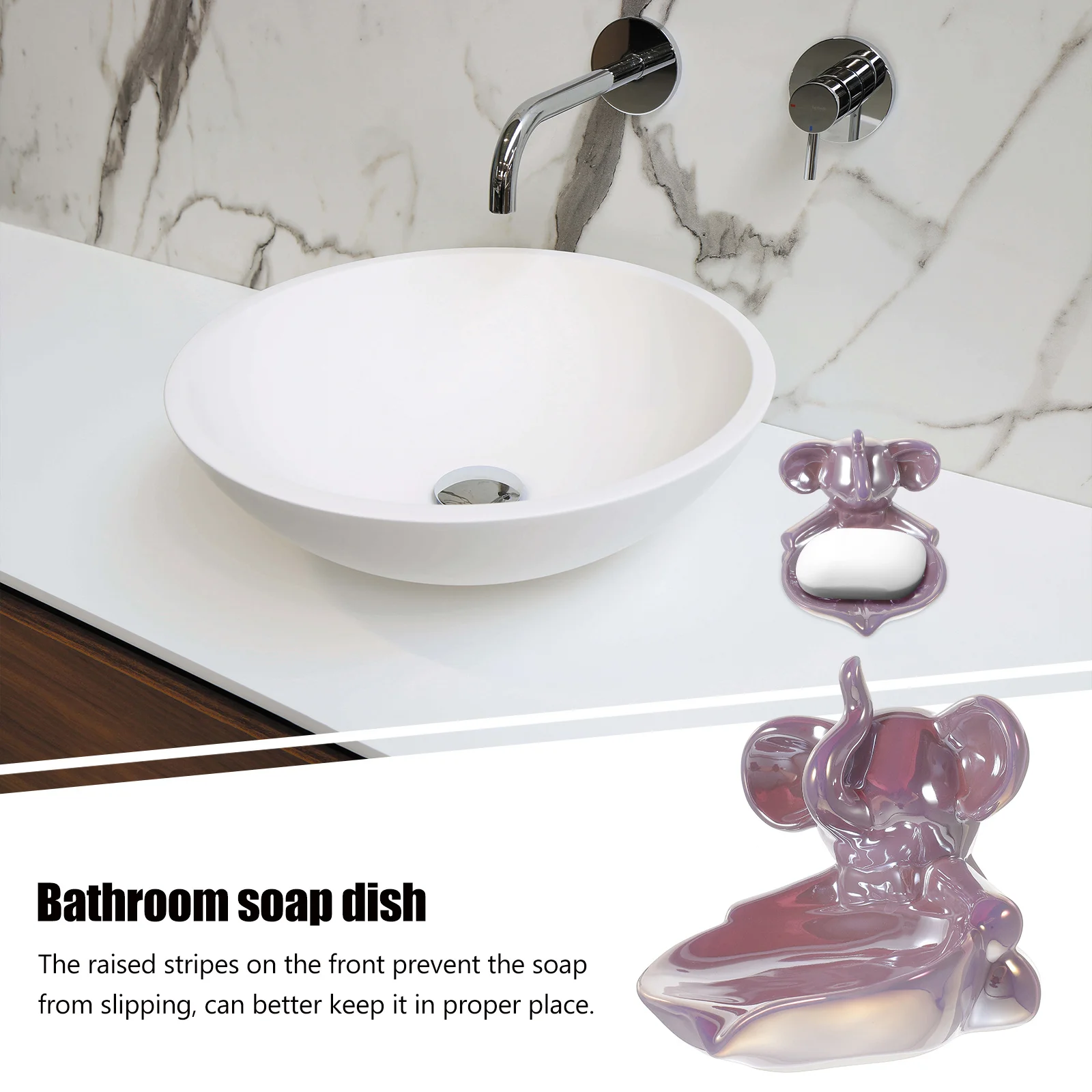 

Ceramic Elephant Supplies Bathroom Dish Kitchen Laundry Draining Container Room Decorative Soap Case Holder Soap Case