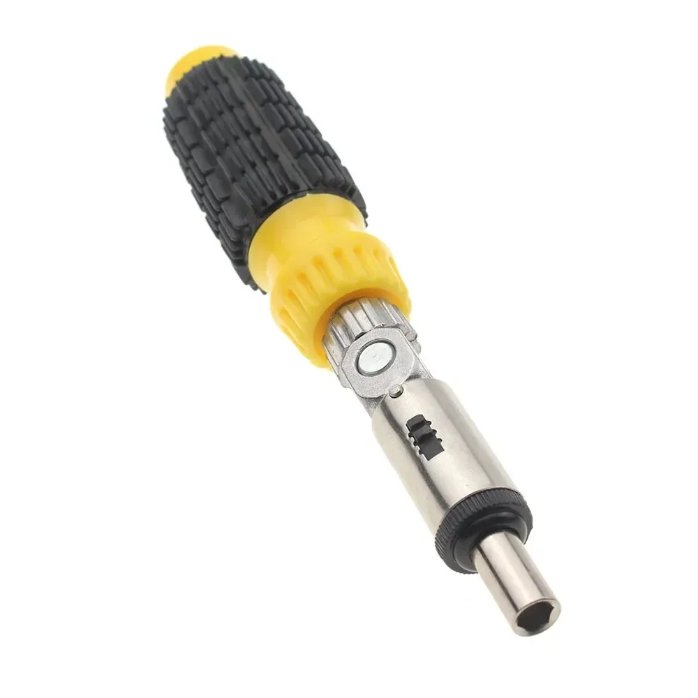 0-180 Degree Angles Adjustable Magnetic Ratchet Screwdriver 6.35mm 1/4 Inch Inside Hexagon Interface Screwdriver