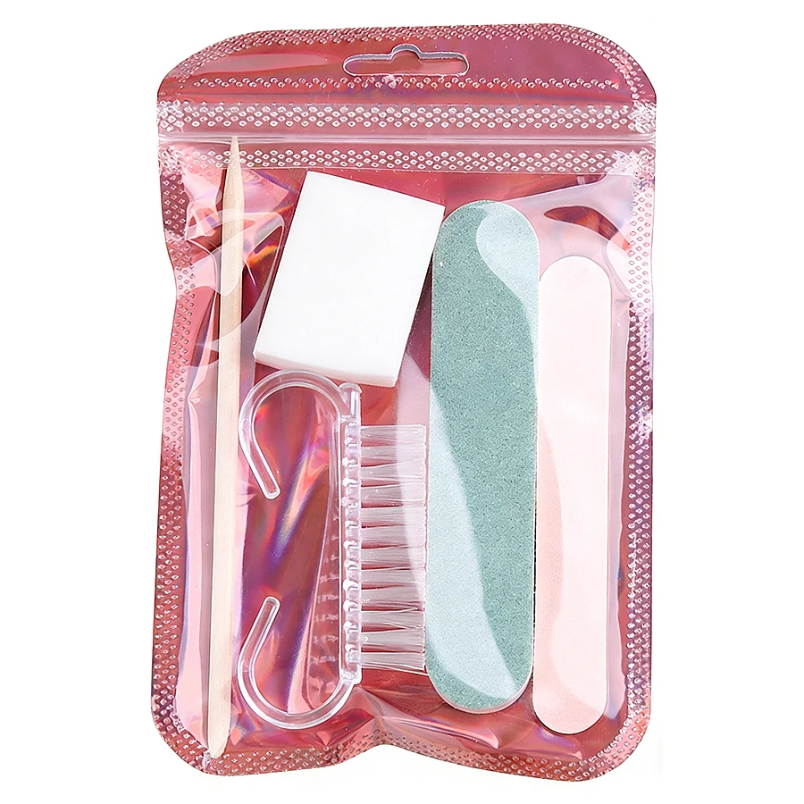 1/3/5 Set Press On Nails Prep Kit mit Nagelfeile Puffer Polierwerkzeug Nagelhautstäbchen Reinigungsbürste, Heimmaniküre Pediküre – Detail 8