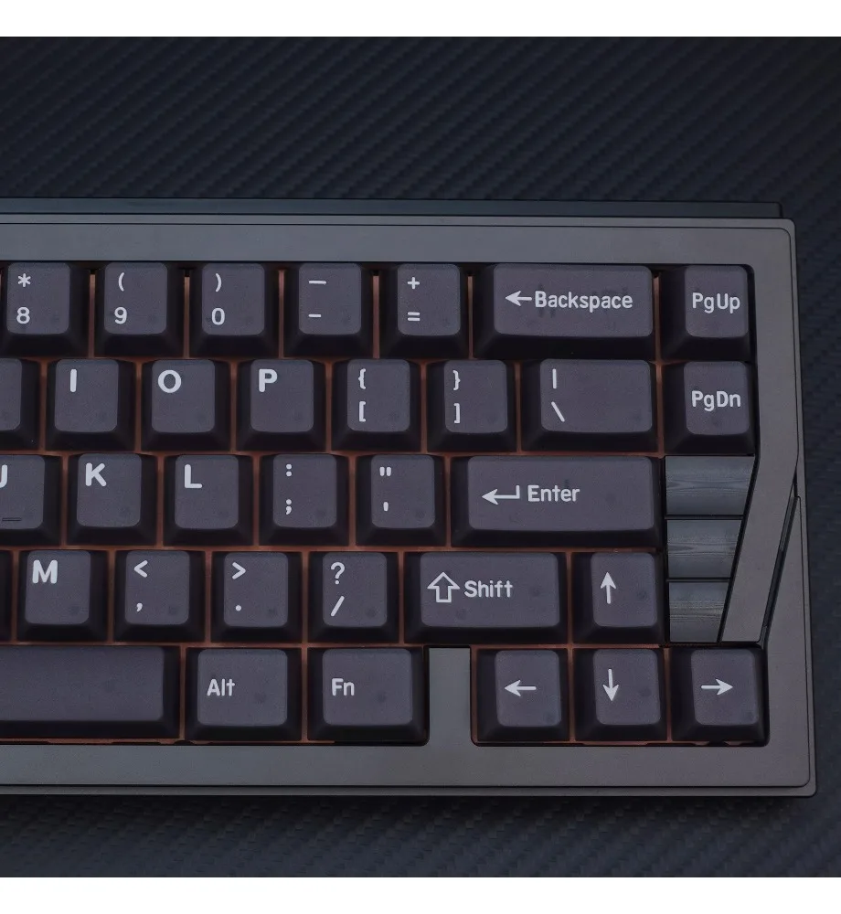Keycap personality, black transparent gray and white keycap PBT original highly semi-transparent two-color injection molding