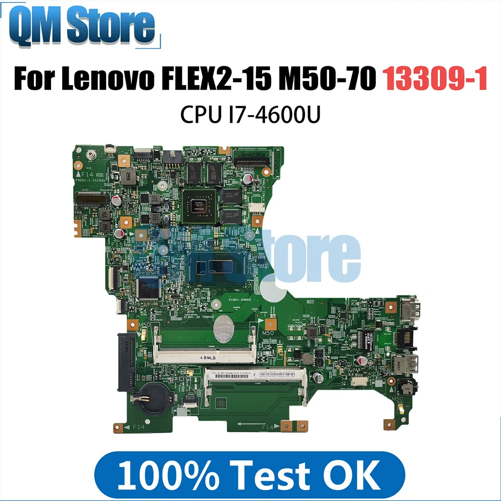 

13309-1 448.00T04.0011 Notebook Mainboard For Lenovo FLEX2-15 M50-70 Laptop Motherboard With i7-4600U V2G DDR3 test work