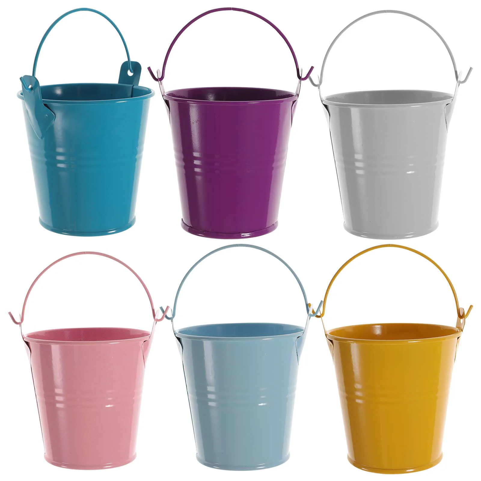 Mini Bucket Metal Easter Buckets Bulk Small Baskets with Handles Tin for Party Pails