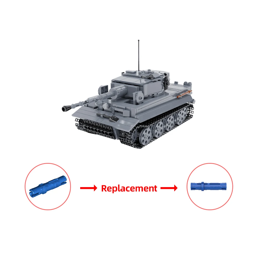 ชุดบล็อกตัวต่อรถหุ้มเกราะ gobicks Moc ggermany Panzerkampfwagen Tiger 1ถังอิฐทหารของเล่นของขวัญสำหรับเด็ก