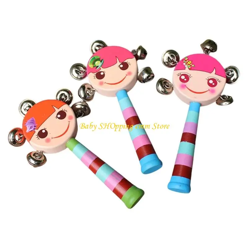 23 GD 6 pezzi Baby Holly Cartoon Rattle Handbell Drum for Infant Early Education