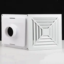 Integrated Ceiling 300*300 Aluminum Alloy Fresh Air Square Exhaust Cover Outlet Vent Duct Grill Anti-corrosion Easy to Install