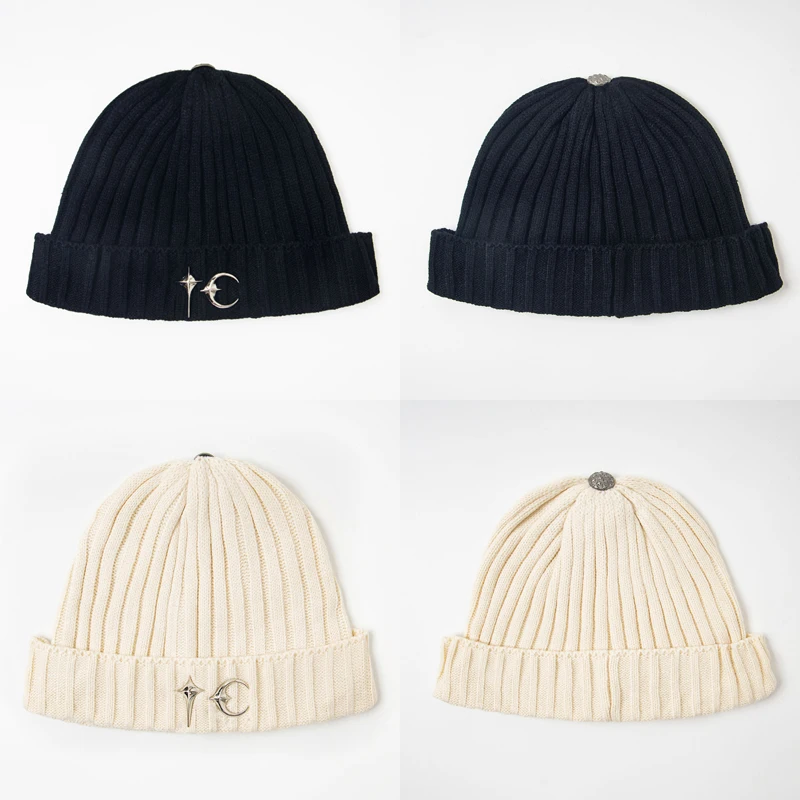 النمط الياباني موضة خلع الملابس نادي الرجال النساء 2025 الشتاء العملي محبوك الصوف البلغ نادي قبعة الأسهم