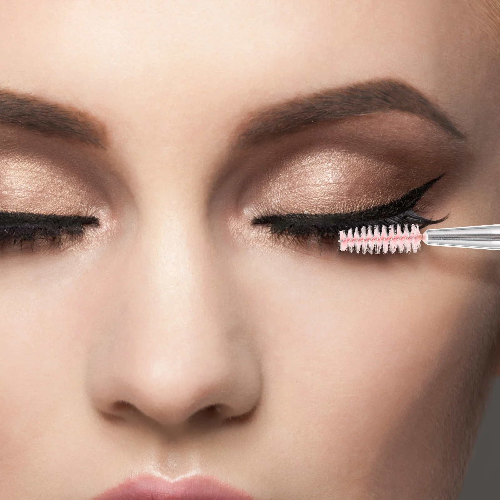 6 個のメイクブラシセットデュアルヘッドアプリケーター化粧品眉毛ジェルマスカラクリーム製品プロフェッショナル品質再利用可能