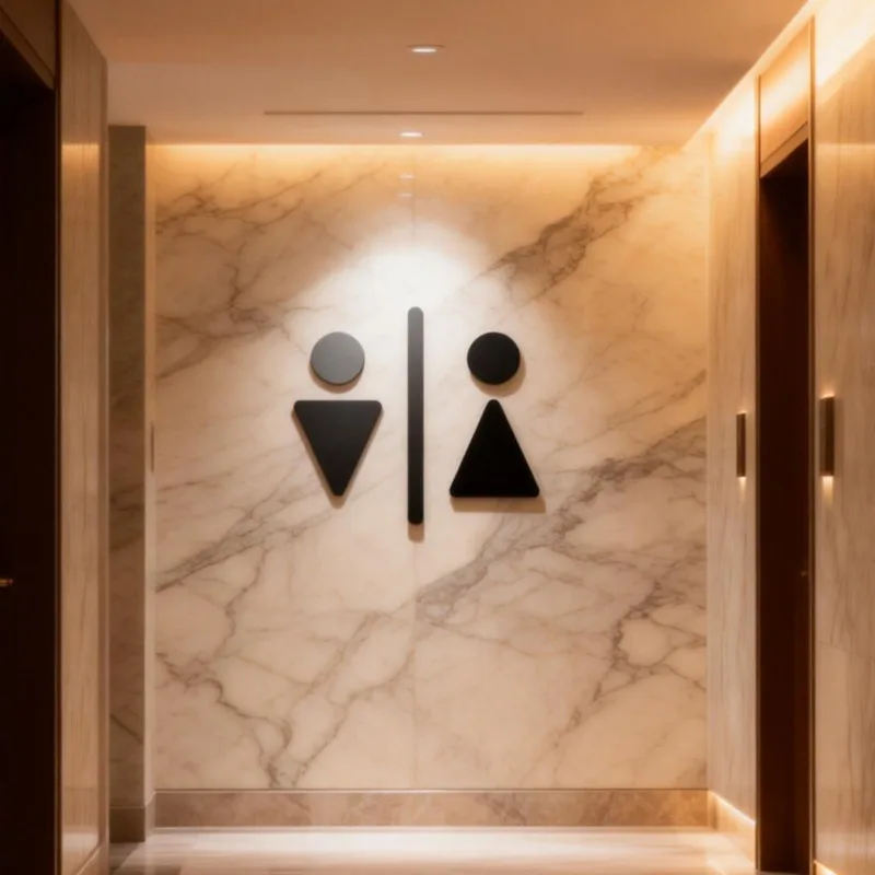 3D Acrylic Self-Adhesive Door Signs for Salon Restroom Office Bar Pub