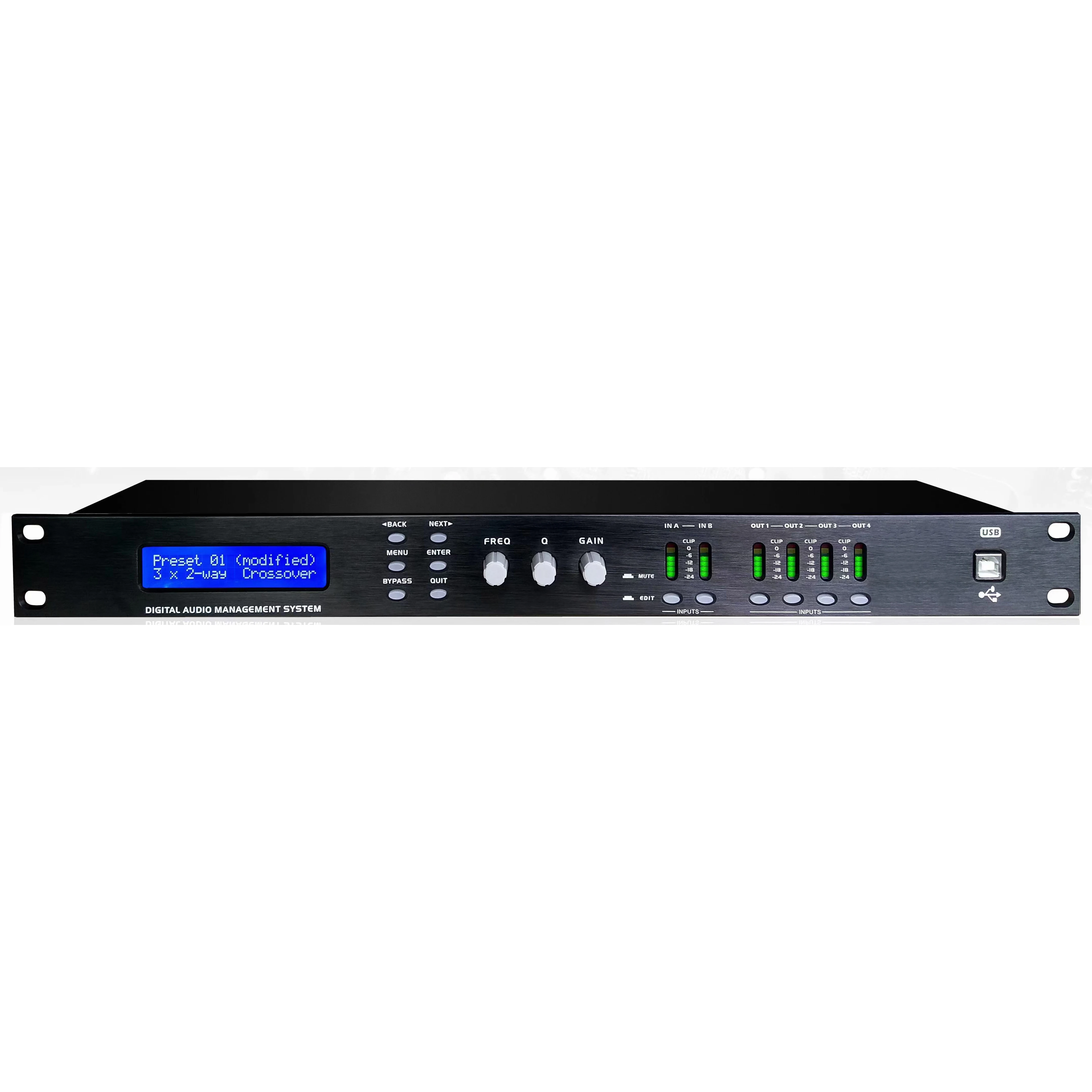 Altavoces Line Array Profesionales con Carcasa Metálica, Procesador de Audio Digital DSP 2in4out, Sistema de Gestión de Crossover, Control por Botones y Aplicación