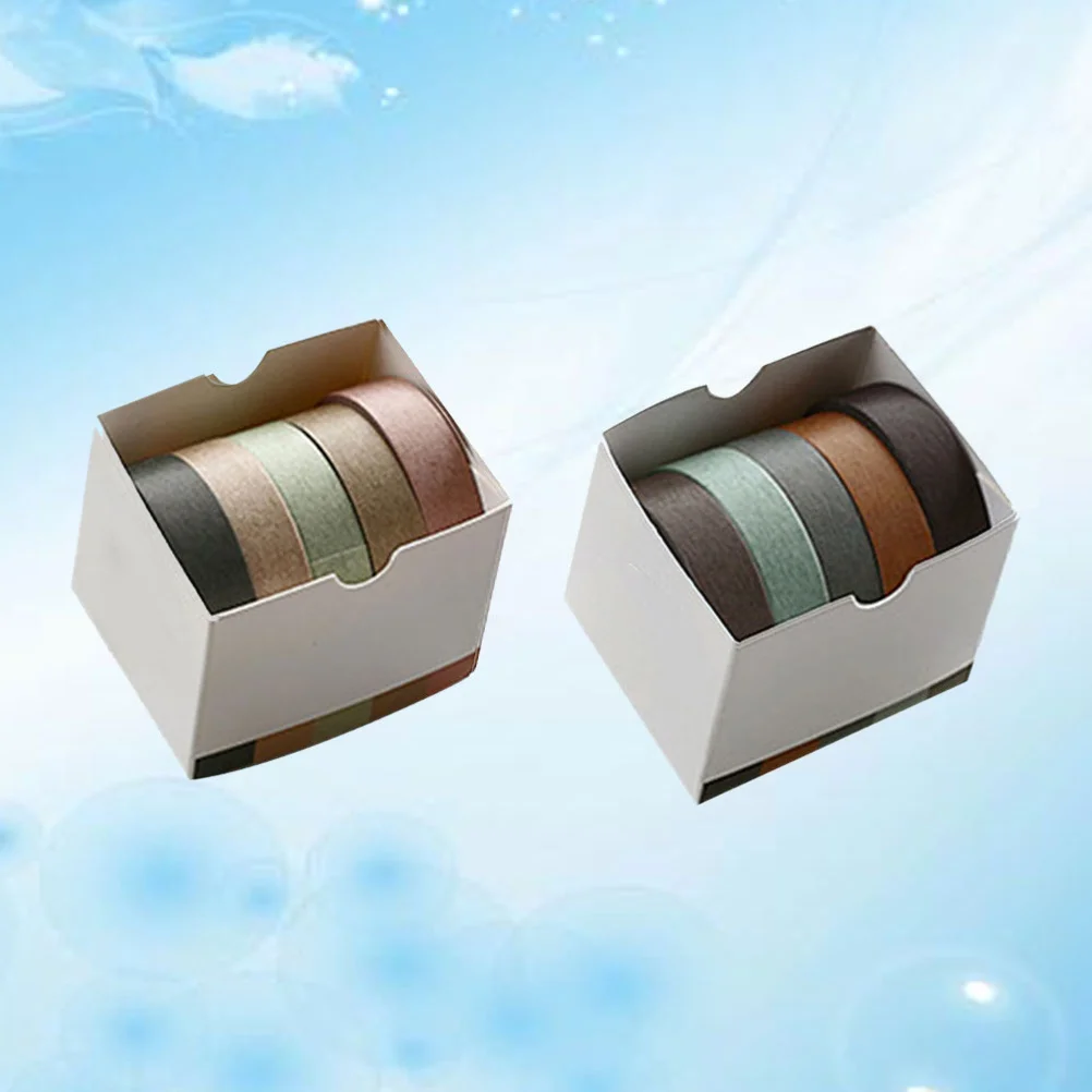 10 ロール色付き和紙テープシンプルなデザイン Diy クラフトステッカーギフトラッピング装飾フォトアルバムクリエイティブ紙テープホーム