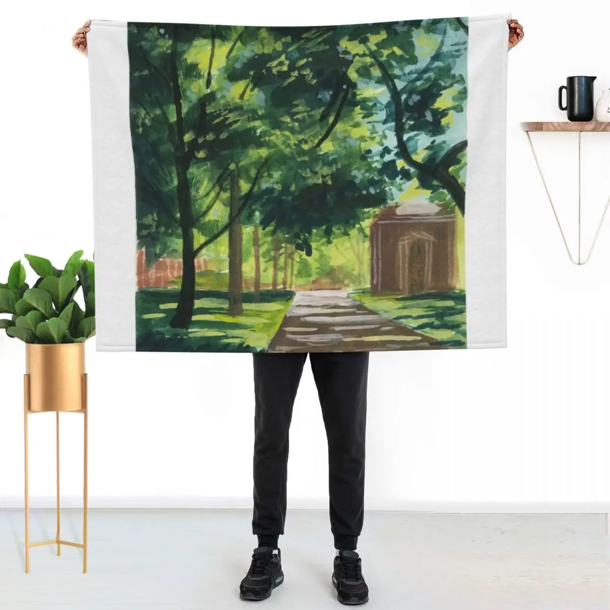 

A Walk Through Yale Throw Blanket Durable Warm Blanket for Daily Home Use