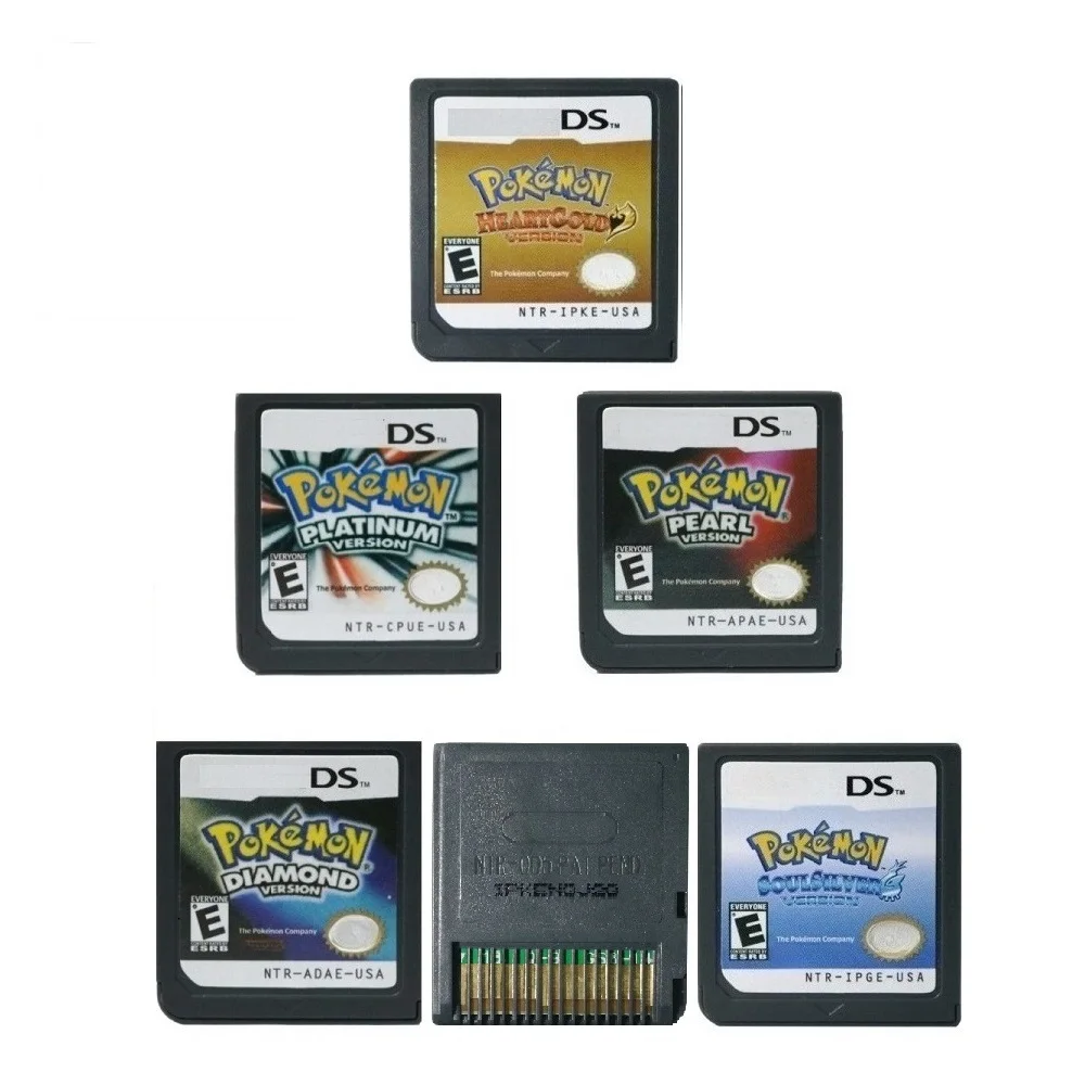 

NDS Retro Game Card, Pokemon Series Games pearl/diamond/gold Heart/silver Soul/ Platinum US Version English