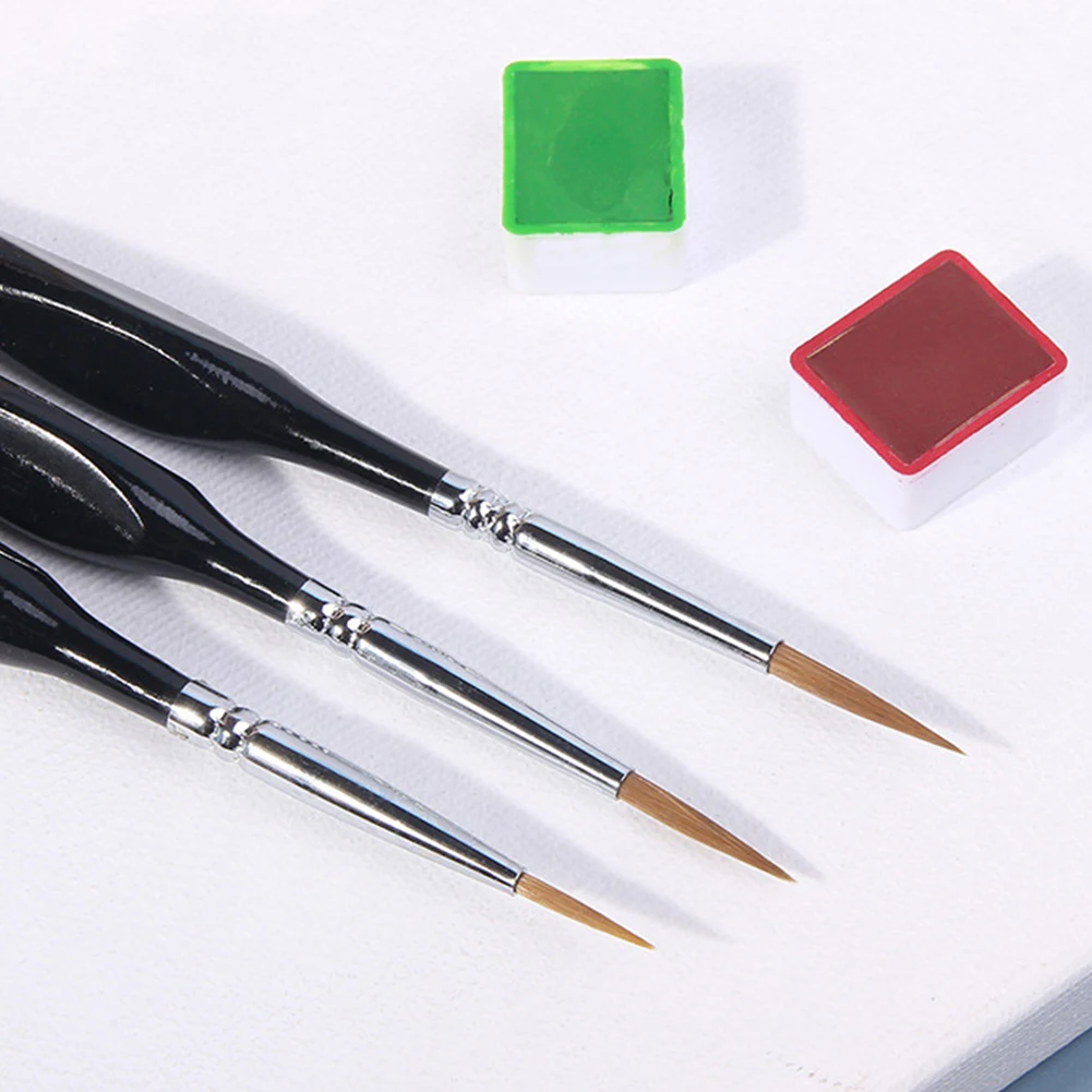 Rust Proof Detailing Escova, Suprimentos Estudante, Precise Nail, Line Art, Guache, Oil Modeling Figurine, conveniente para pintura, 6pcs