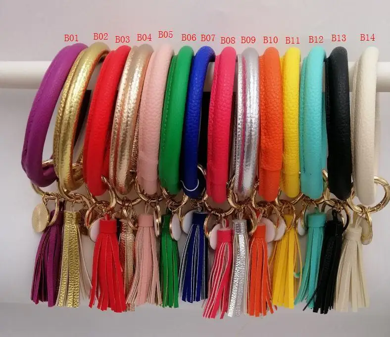 1000pcs Sunflower Cactus Monogrammed Keychain Wholesale Personalized Enamel Disc Big o Wristlet Bracelet Tassel Keyring