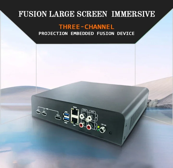 Hot Sale 1 in 3 Out RS232 Support 3D 4K Multi Projection Fusion Server Professional Audio Video & Lighting