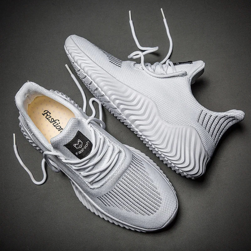 

Shoes Men High Quality Male Sneakers Breathable White Fashion Gym Casual Light Walking Plus Size Footwear 2022 Zapatillas Hombre