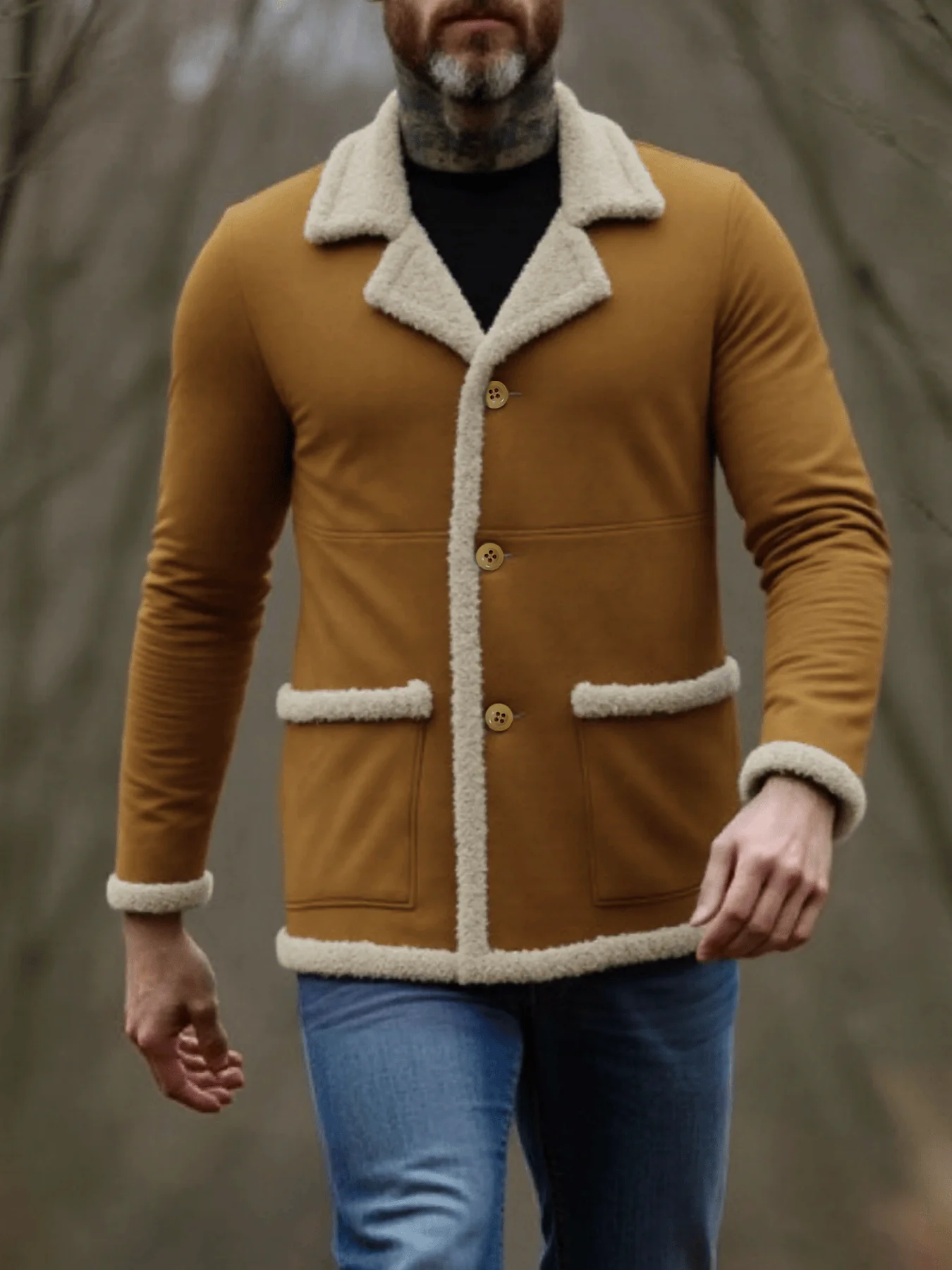 

Тепло Модернизированное! Мужское повседневное пальто: флисовая ткань, изоляция на подкладке, готовые к работе/путешеству на зиму!