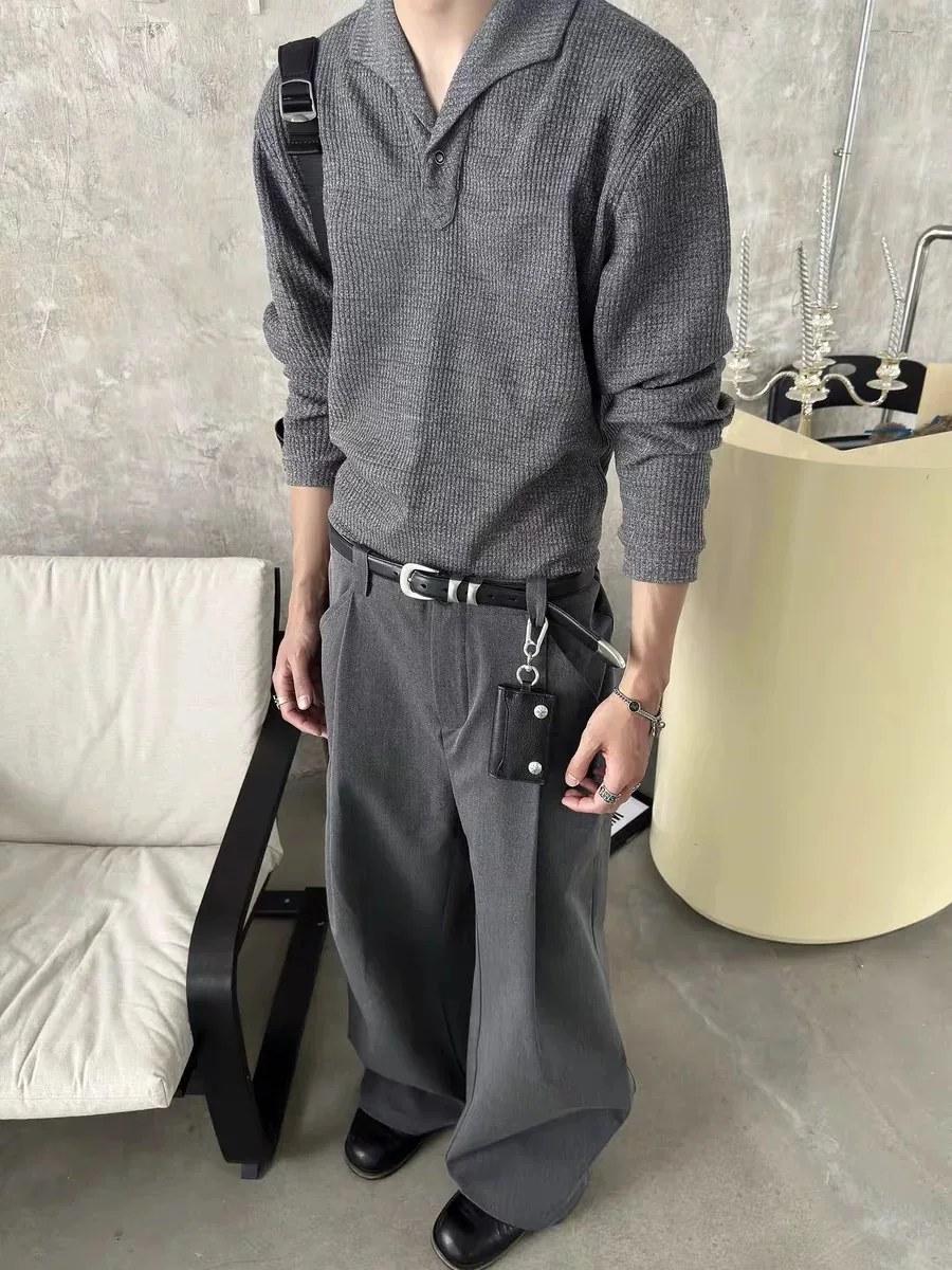 

Мужская роскошная футболка Roman с длинным рукавом, цельным воротником, базовым слоем и пуговицами в виде глазок, стандартный крой на плечах