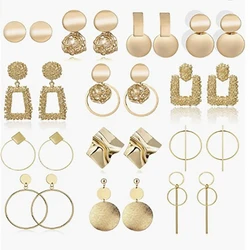 Ear Accessories European and American Vintage Popular Earrings For Women Geometric Metal Round Earring Sets Decoration Wholesale