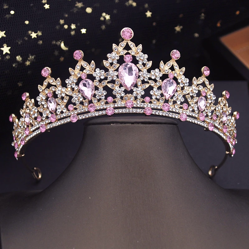 Princess Crown Small Tiaras Headdress Party Birthday Diadem Bridal Wedding Dress Hair Jewelry Accessories