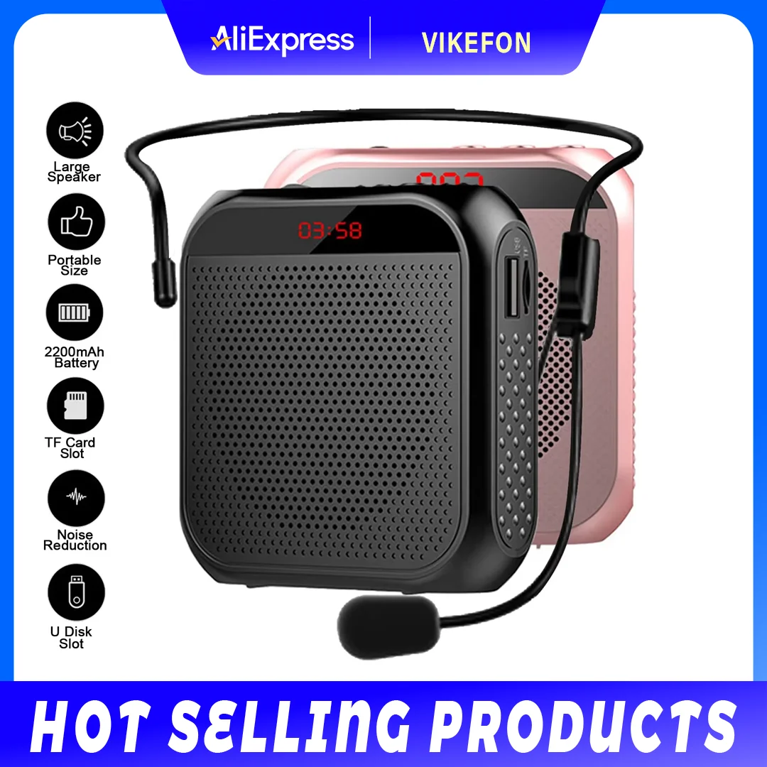 

2025 Portable Voice Amplifier Megaphone Mini Audio Speaker With Microphone Rechargeable Ultralight Loudspeaker For Teachers
