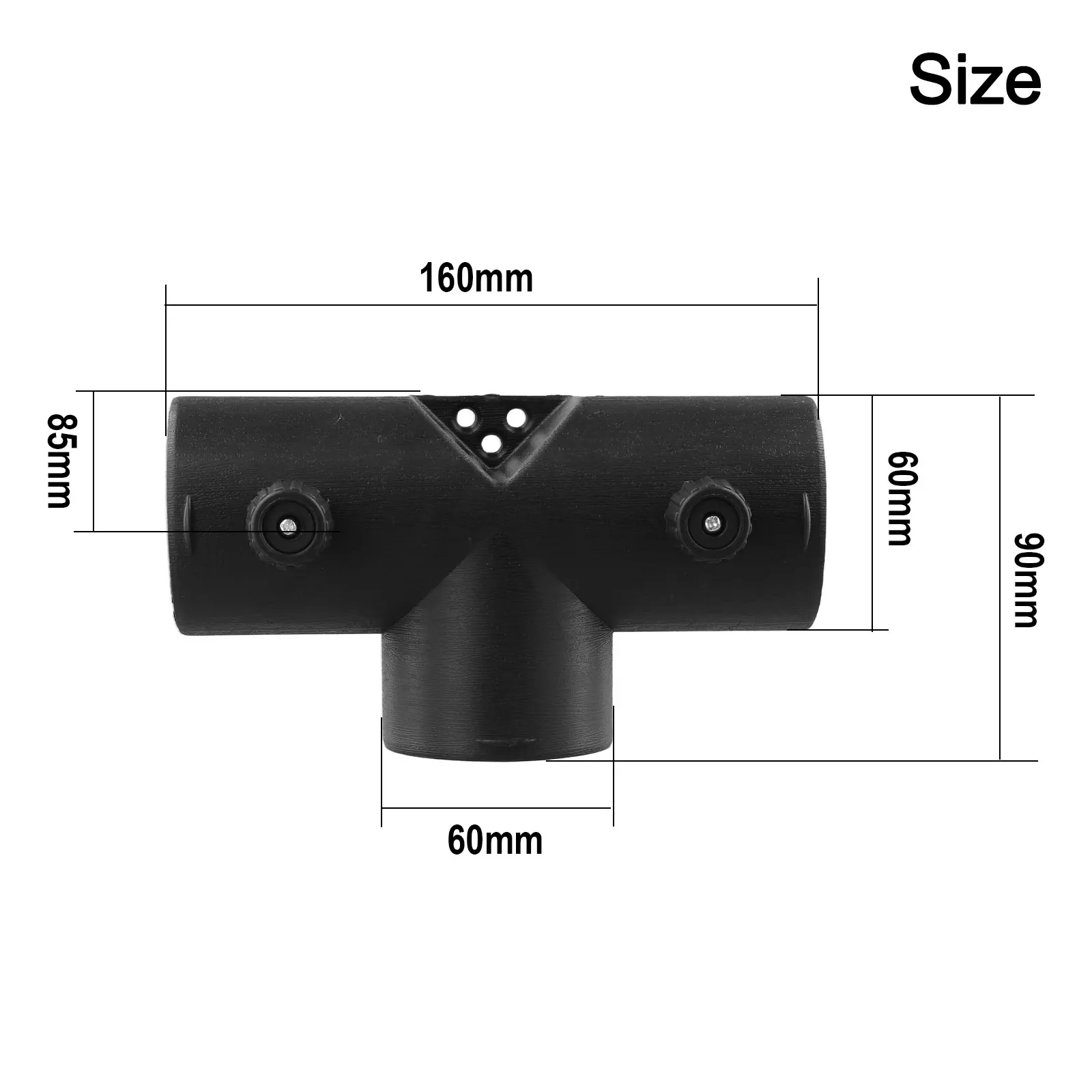 

1x Adjustable 60mm T Outlet Connector With Vavle Flap Plastic For Webasto Parking Heater Parts Good Auto Replacement Parts