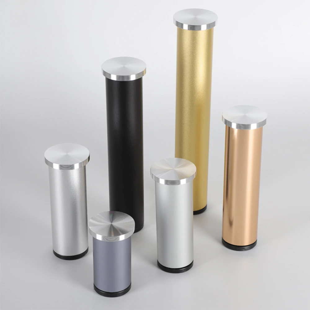 4PCS Aluminum Alloy Non Perforated Coffee Table Feet Adjustable Glass Adhesive Support Legs Metal Bathroom Cabinet TV Cabinet image 2