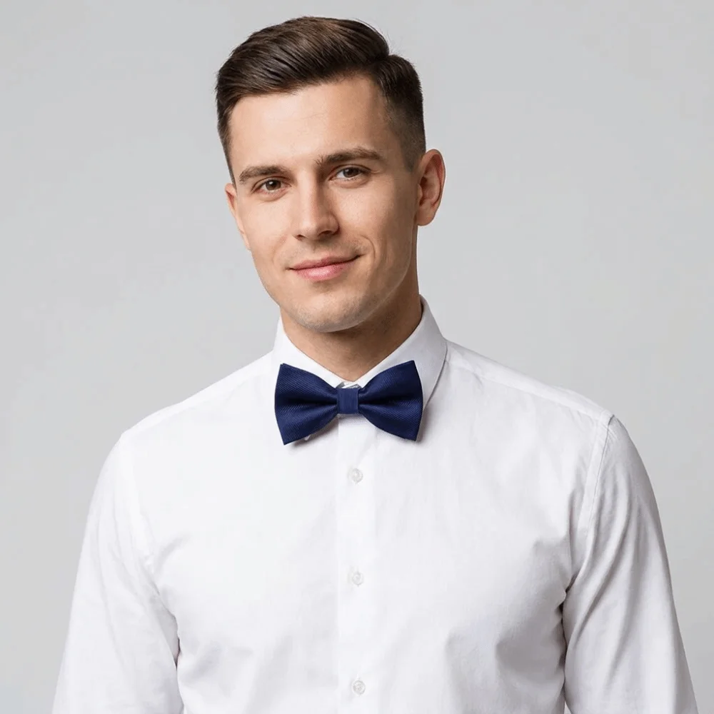 Fashion Solid Color Bowknot Bowtie Satin Adjustable Classic Ties Formal Slim Men Ties Business Suit