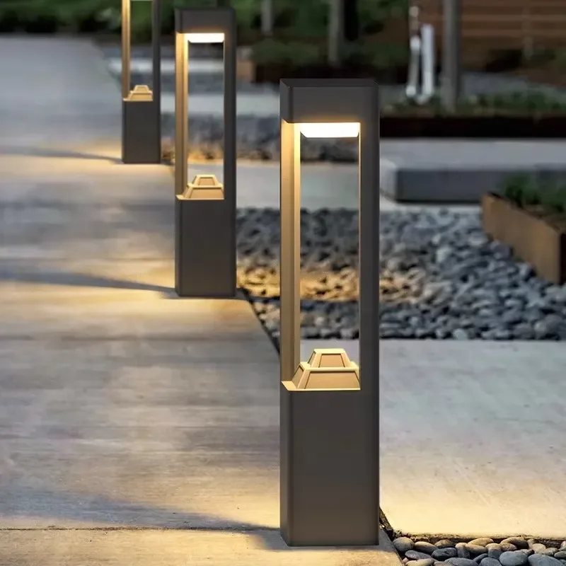 LED Outdoor Garden Lawn Light IP65 Waterproof Modern Simple Design Super Bright Die Cast Aluminum High Color Rendering Index