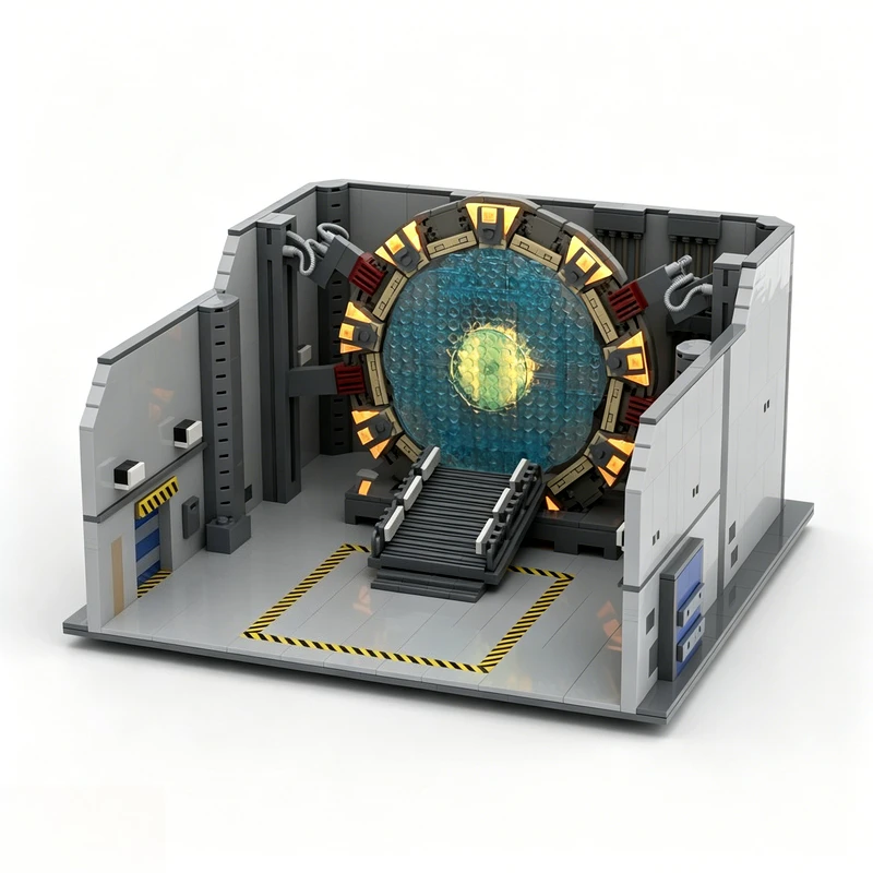 1545 PCS MOC Stargate SG1 Gate Room Sci-Fi Diorama Building Blocks Assembly Educational Children Toys Birthday Christmas Gifts