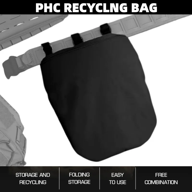 

Outdoor PHC recycling bag, large space functional box recycling bag, compatible with waist belt, easy to fold and store