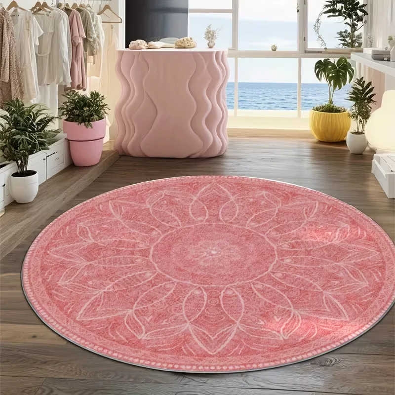 Round Realistic Wood Tree Ring Area Rug Log Cross Section Pattern Decor Mat For Bedroom Entrance Natural Style Home Decor
