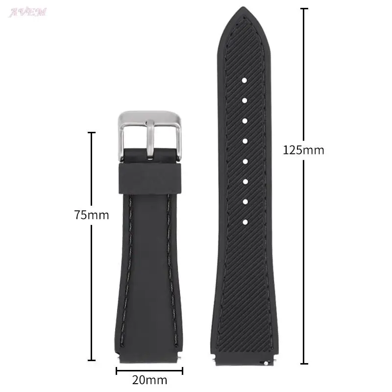 18/20/22/24mm Universal Waterproof Silicone Strap Quick Release Smart Watch Band for Huawei gt 2/3 Samsung Galaxy Watch 4 5 Pro image 6