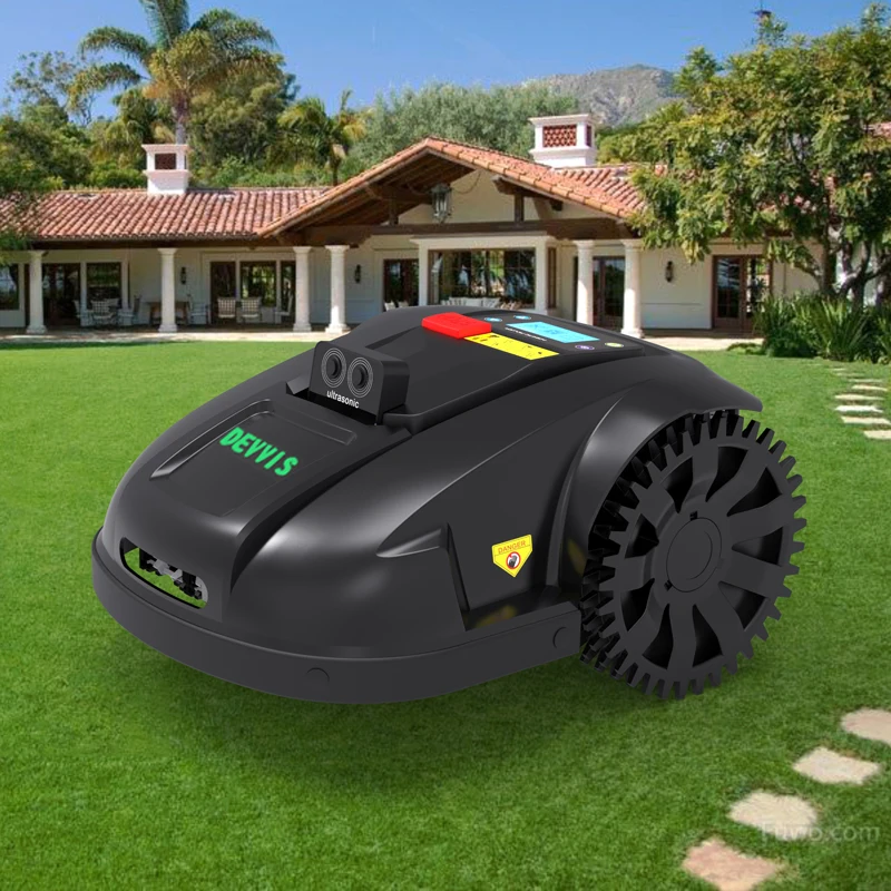 DEVVIS E1800U Robotic Lawn Mower 1800m² Coverage Ultrasonic Obstacle Avoidance 7.8Ah Lithium Battery Smartphone APP Control