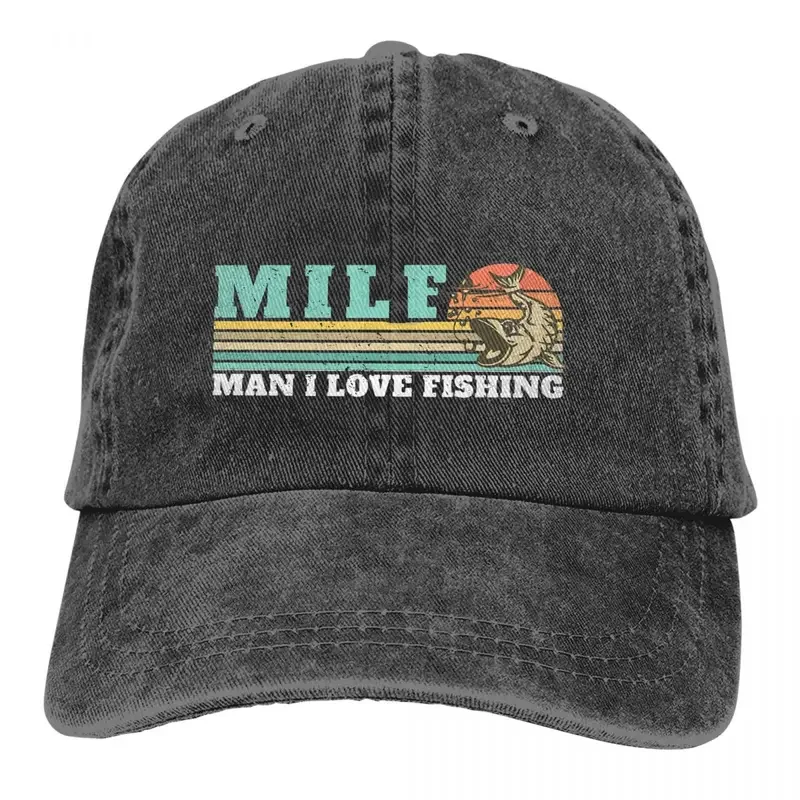 Retro Baseball Cap Men Hats Women Visor Protection Snapback MILF Abbreviation Culture Caps