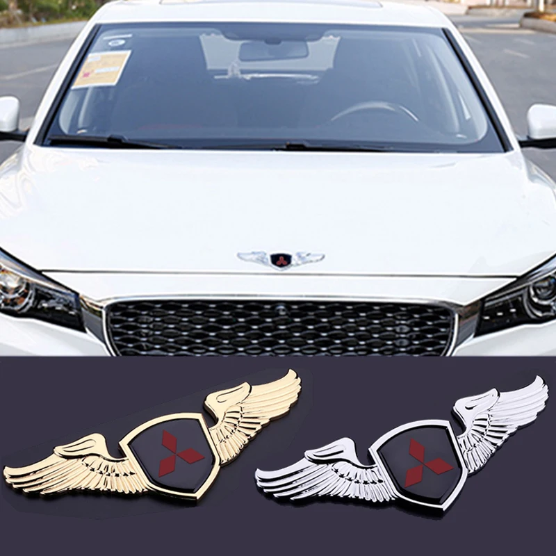 

3D металлическая наклейка с эмблемой на передний капот автомобиля для Mitsubishi L200 Pajero RALLIART ASX Lancer Outlander Mirage Eclipse, украшение