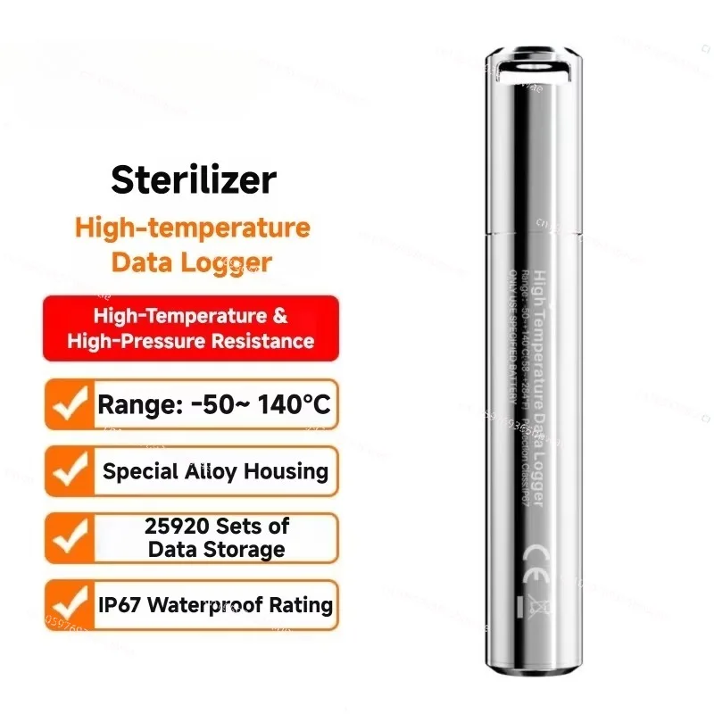 High Temperature Data Logger with USB Interface IP67 Special Alloy Material Temperature Instrument Products