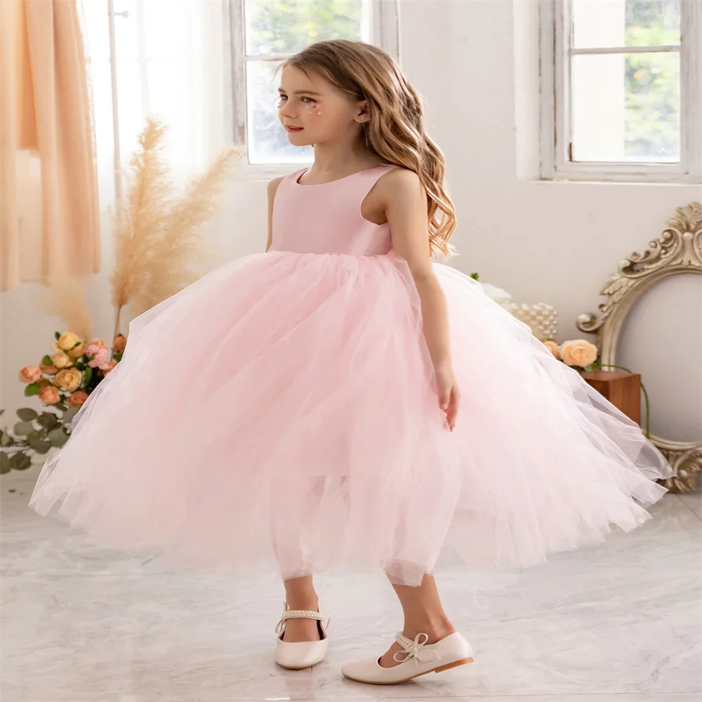 

Summer Flower Girl Dresses Fluffy Tulle Wedding First Communion Birthday Ball Children's Gifts Guest Wedding Party Dress